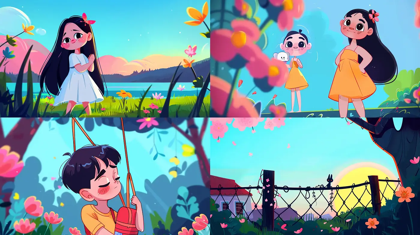 Whimsical Pastel Dreamscape in Animated Serenity - Midjourney sref style