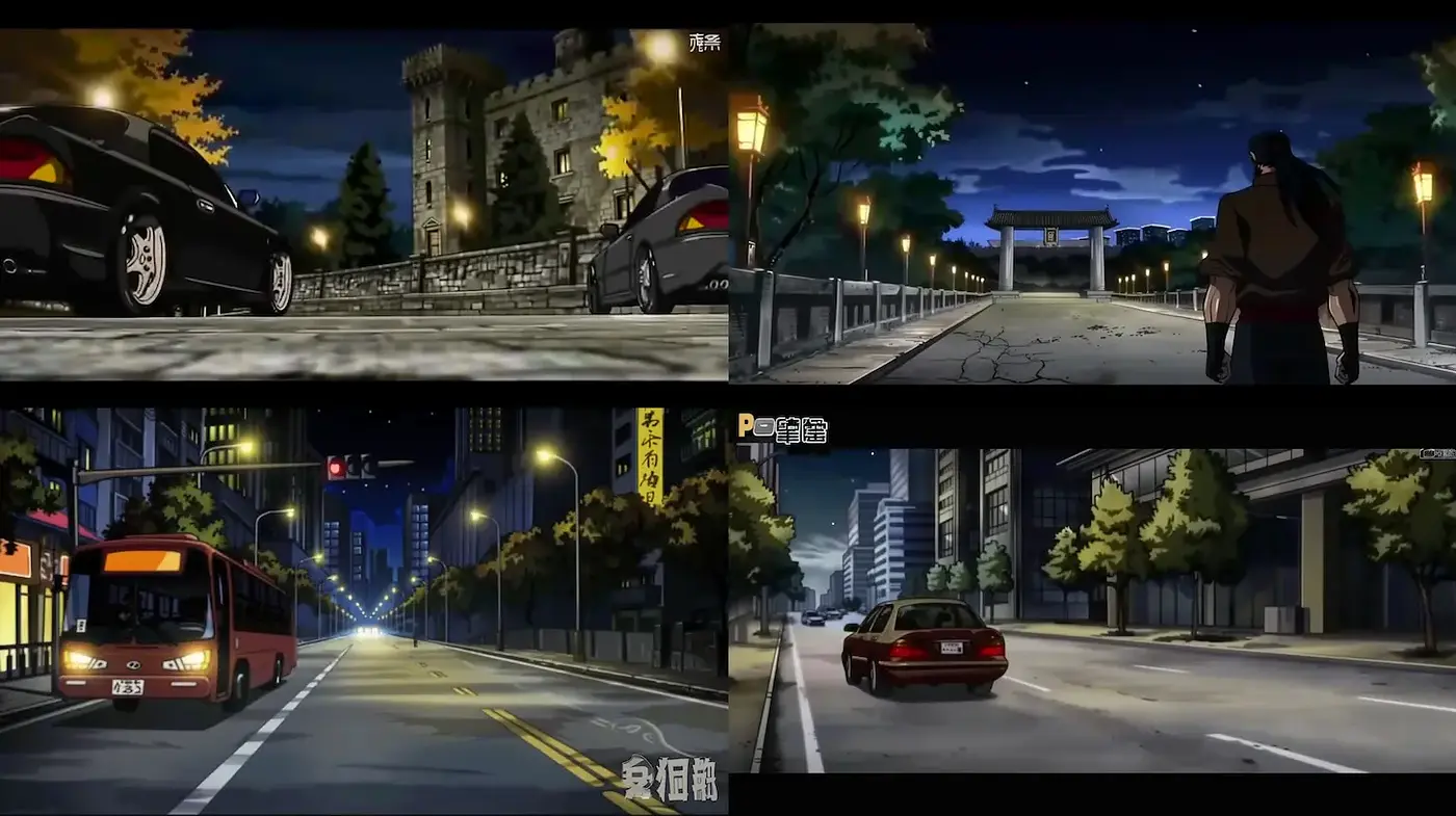 Dynamic Urban Landscapes with a Touch of Nostalgia and Mystery - Midjourney sref style