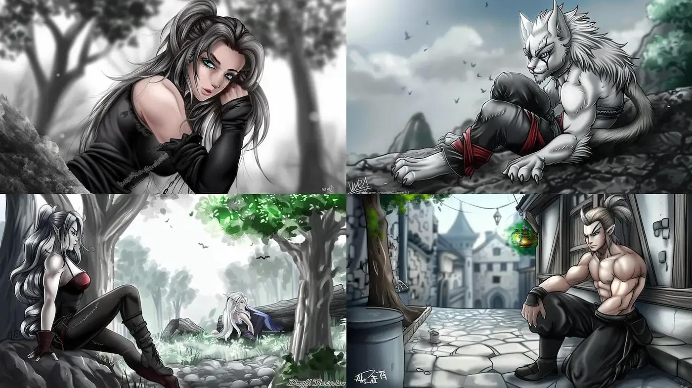 Dramatic and Ethereal Fantasy Illustration Style with Nature Elements - Midjourney sref style