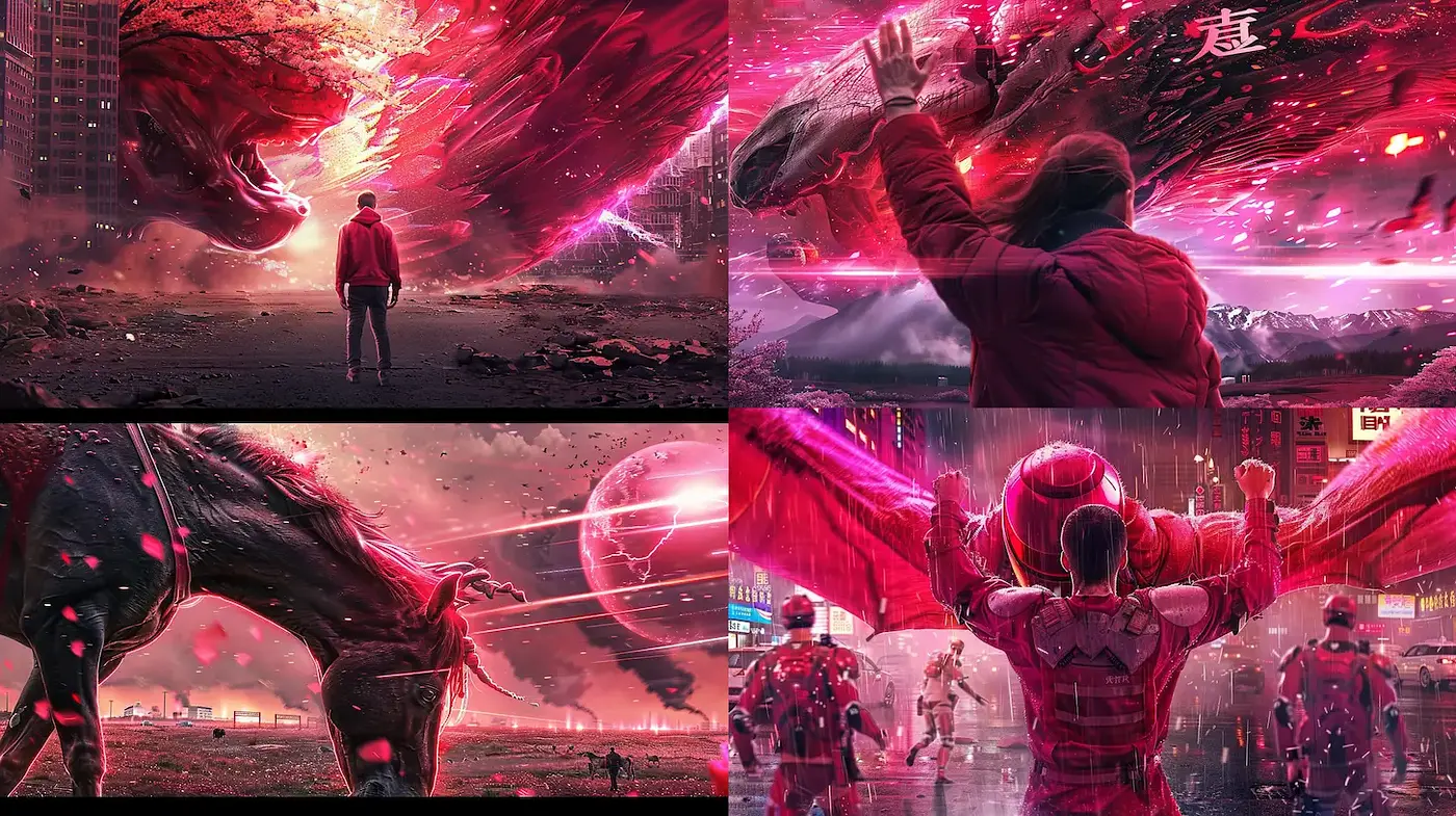 Dynamic and Futuristic Visuals with a Surreal Touch - Midjourney sref style