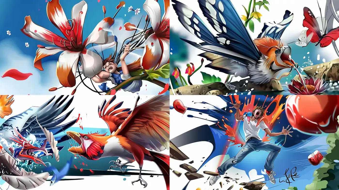 Dynamic and Vivid Illustrations with a Whimsical Touch - Midjourney sref style
