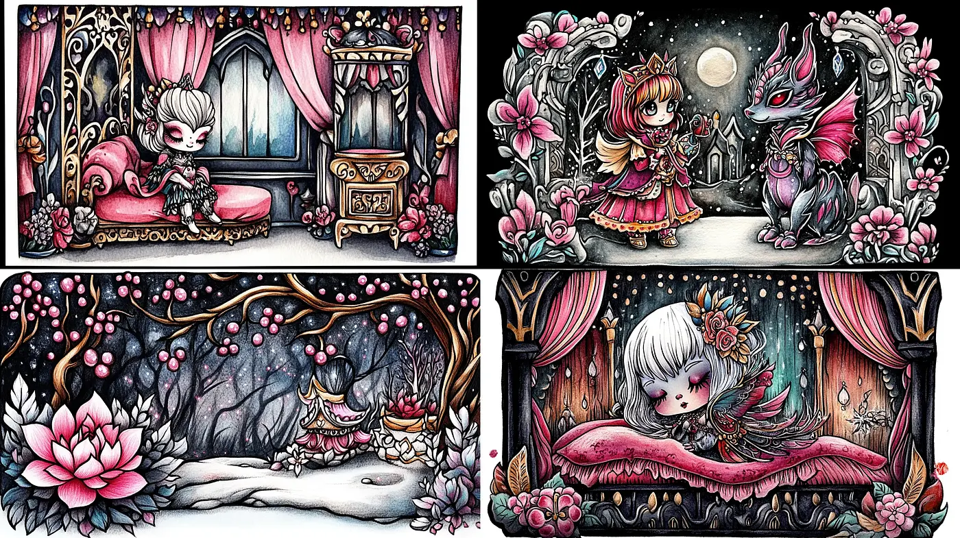 Enchanted Whimsy: A Tale of Fantasy Realms with a Victorian Flair - Midjourney sref style