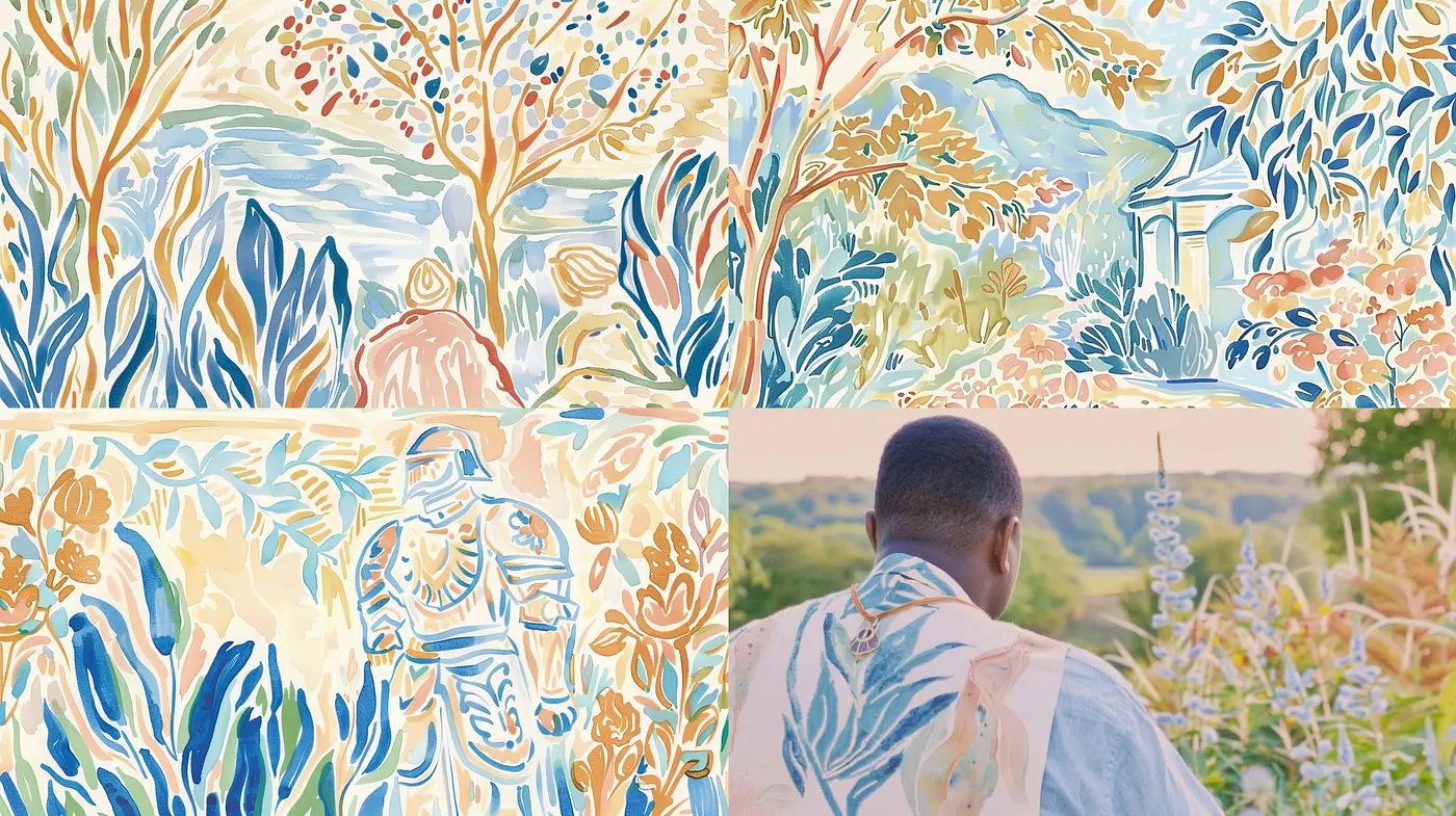 Ethereal Pastel Dreamscape: A Fusion of Watercolor Washes and Impressionistic Flourishes - Midjourney sref style