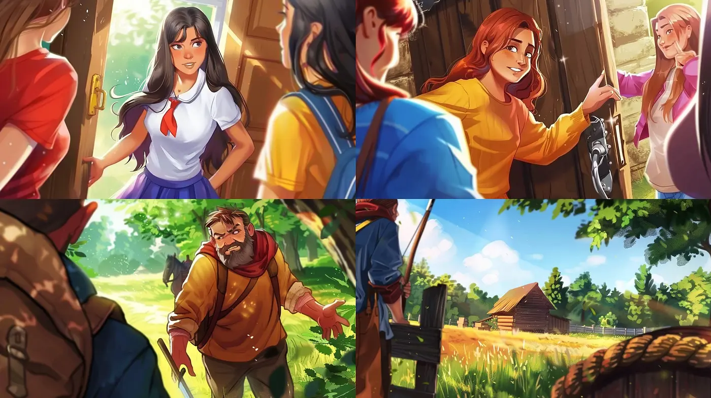 Luminous Storybook Illustration Style with Warm Hues and Natural Themes - Midjourney sref style
