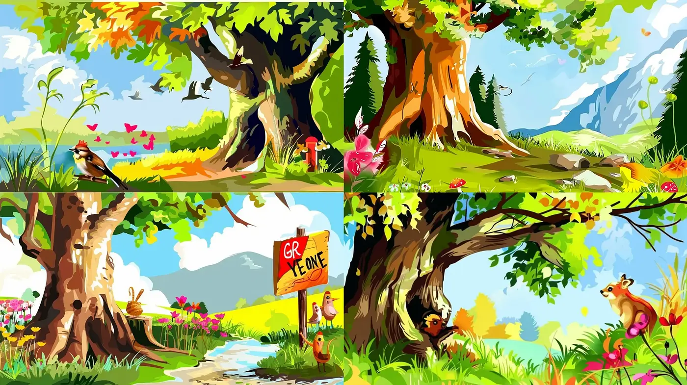 Lively Storybook Countryside: A Vivid Fusion of Animation and Pastoral Imagery - Midjourney sref style