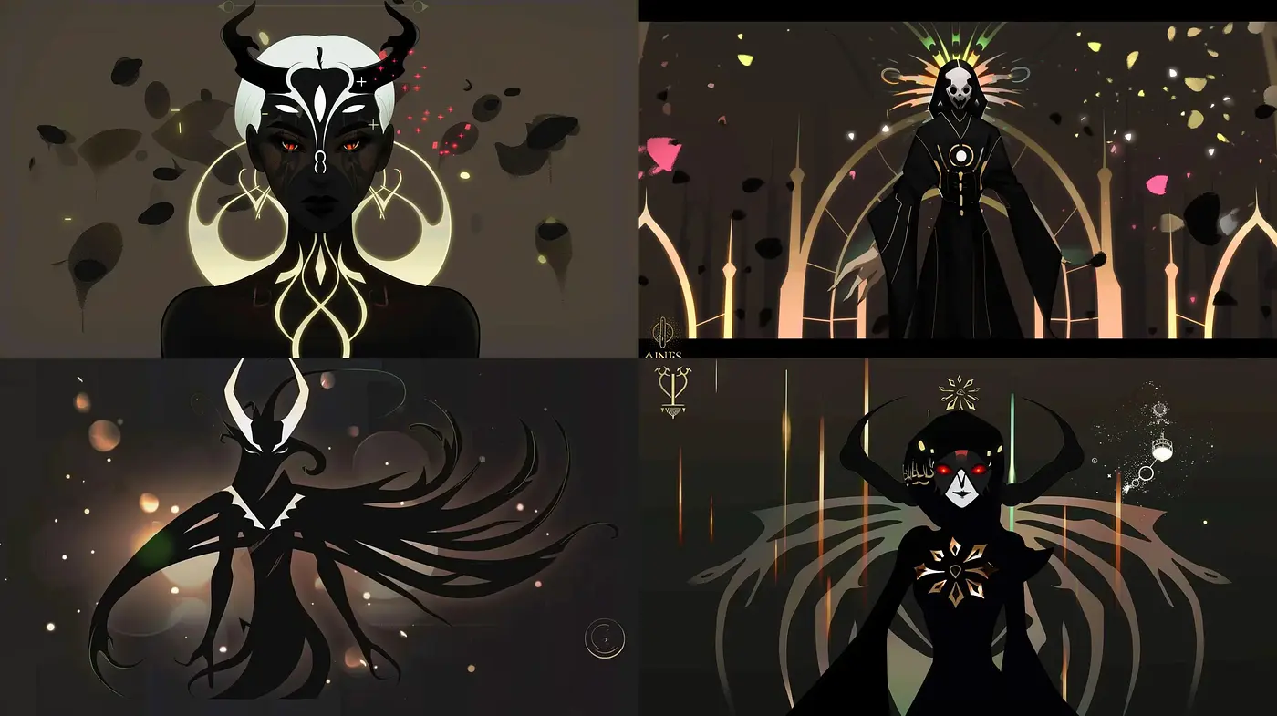Ethereal Nocturne: A Fusion of Dark Fantasy and Celestial Mystique - Midjourney sref style