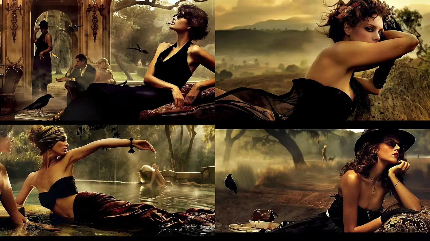 Ethereal Twilight - A Whimsical Fusion of Classical Elegance and Natural Enchantments - Midjourney sref style
