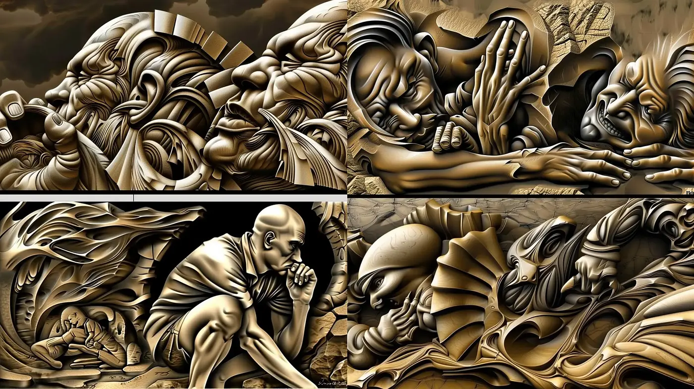 Baroque Revival in Digital Sculpture - Midjourney sref style