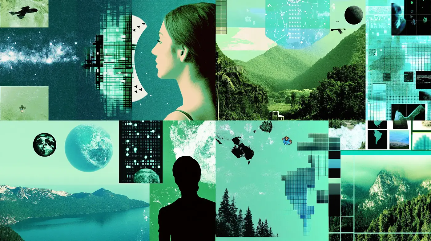 Cybernetic Dreamscape: A Fusion of Digital and Natural Realms - Midjourney sref style