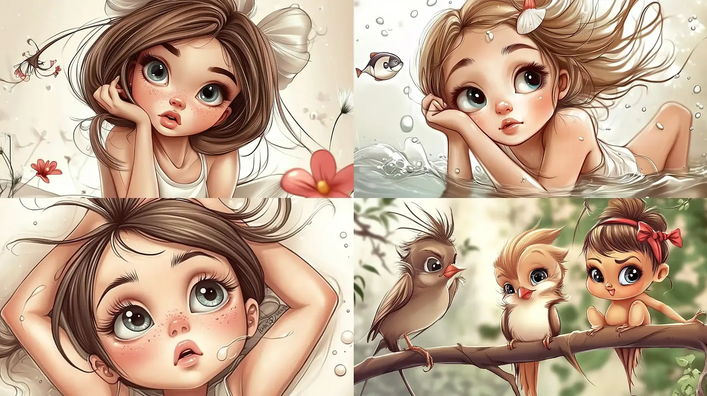 Whimsical Charm of Innocence: An Exploration in Dreamlike Anime Fusion - Midjourney sref style