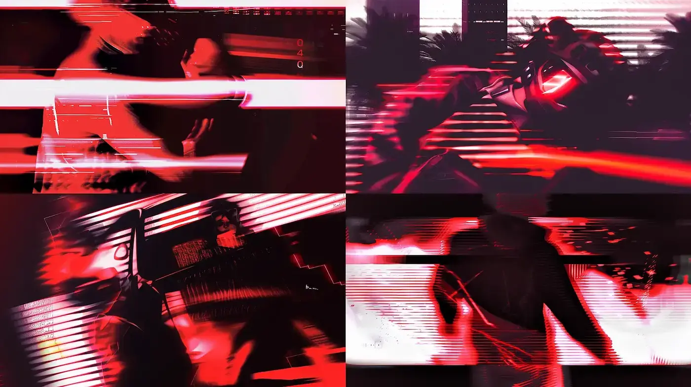 Dynamic and Intense Visual Aesthetic with a Futuristic Edge - Midjourney sref style