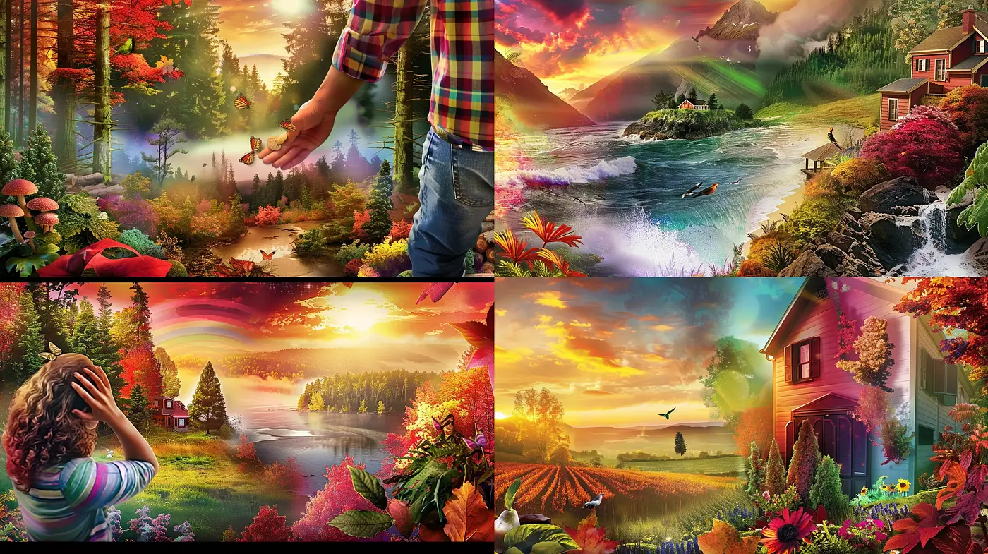 Ethereal Light's Embrace in Dreamlike Landscapes - Midjourney sref style