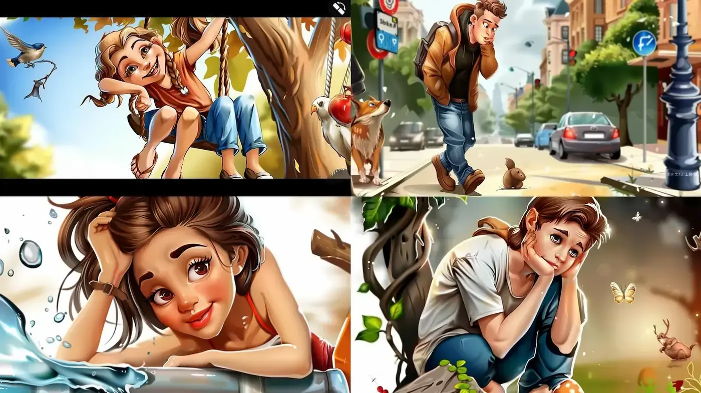 Vibrant and Playful Illustrations with a Youthful Essence - Midjourney sref style