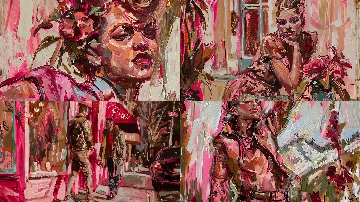 Vibrant and Expressive Portraiture with Dynamic Brushwork - Midjourney sref style