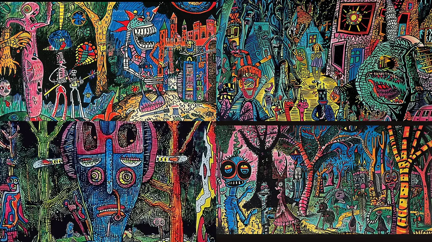 Psychedelic Tapestry of Chromatic Complexity - Midjourney sref style