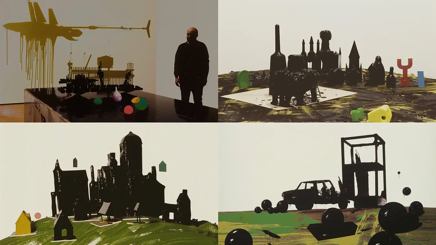 Surreal Dystopian Vistas with a Contemporary Abstract Edge - Midjourney sref style