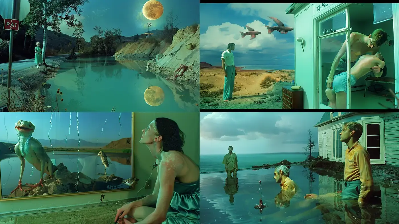 Surreal, dreamlike atmospheres with a hint of nostalgia - Midjourney sref style