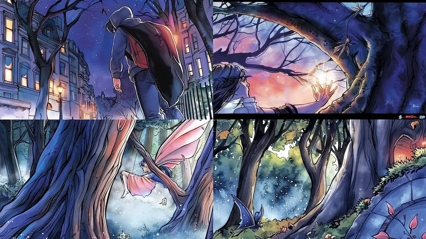 Whimsical Urban Fantasy with Enchanted Elements - Midjourney sref style