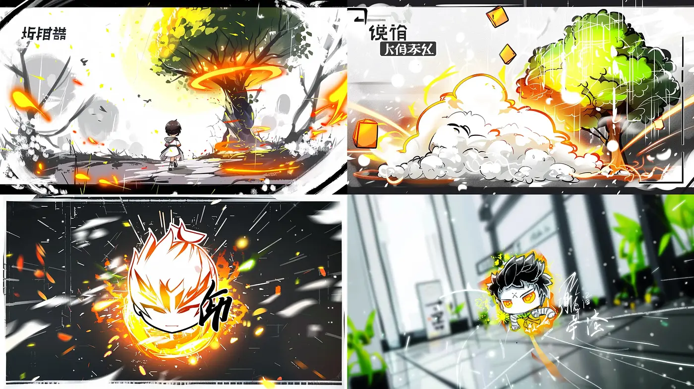 Dynamic Anime-Inspired Explosive Artistry - Midjourney sref style