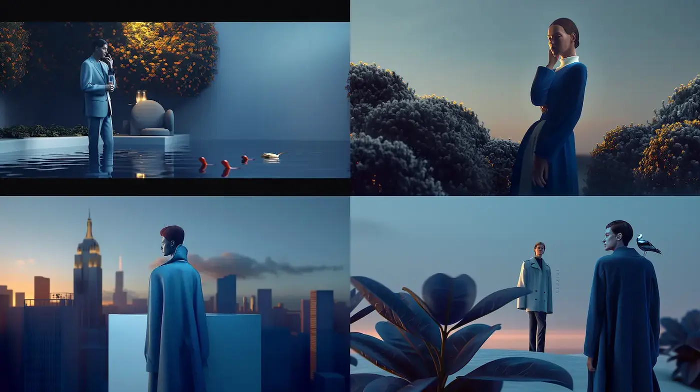Modern Cinematic Surrealism with a Nostalgic Touch - Midjourney sref style