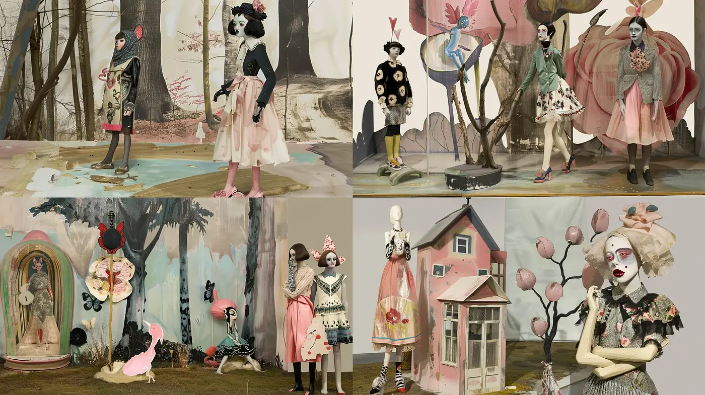 Whimsical Allegorical Dreamscapes: A Contemporary Homage to Surrealism and Magical Realism - Midjourney sref style