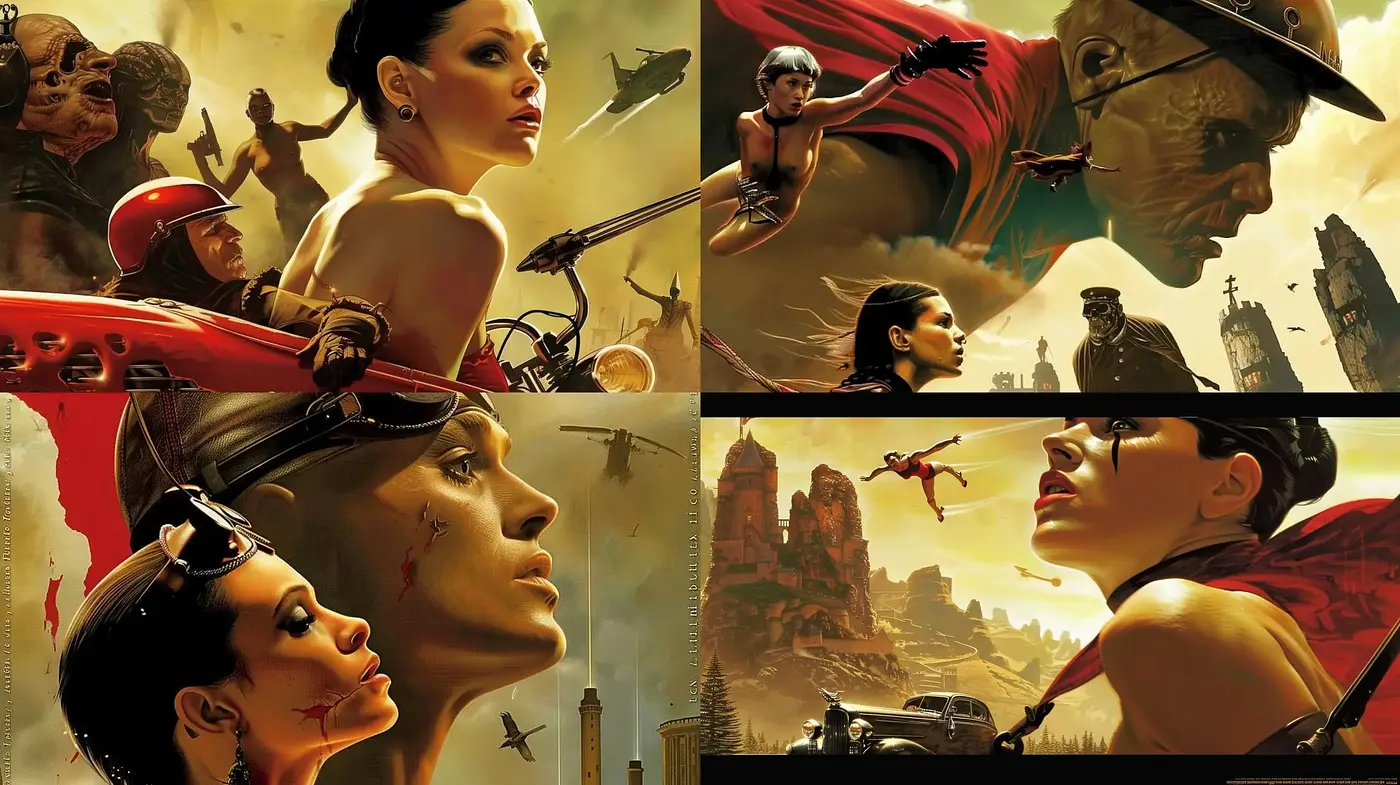 Epic Cinematic Illustration with Warm Tonal Harmony - Midjourney sref style