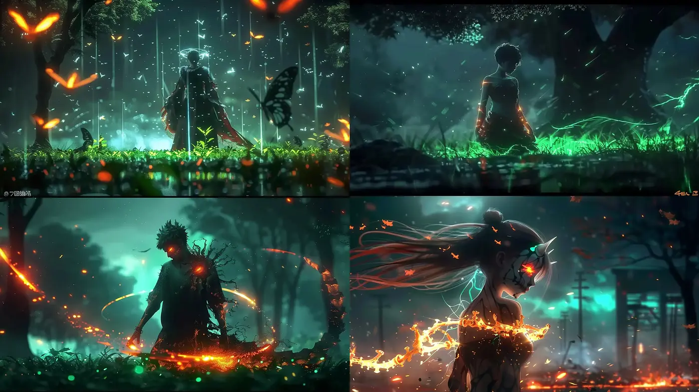 Enchanted Twilight Forest: A Mesmerizing Luminous Dreamscape - Midjourney sref style