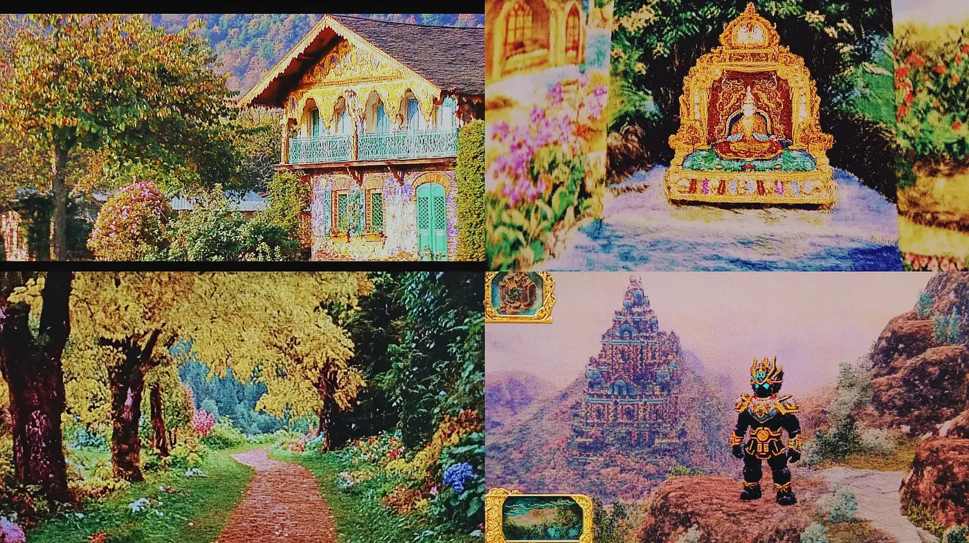 Enchanted Chromatic Tapestry: A Fusion of Virtual Impressionist Textures and Vivid Hues - Midjourney sref style