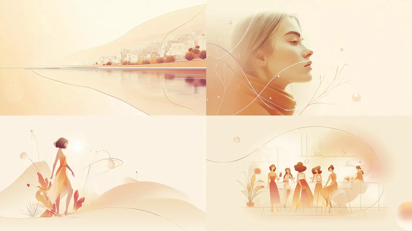 Soft and Ethereal Aesthetic with Fluid Forms and Gentle Color Transitions - Midjourney sref style