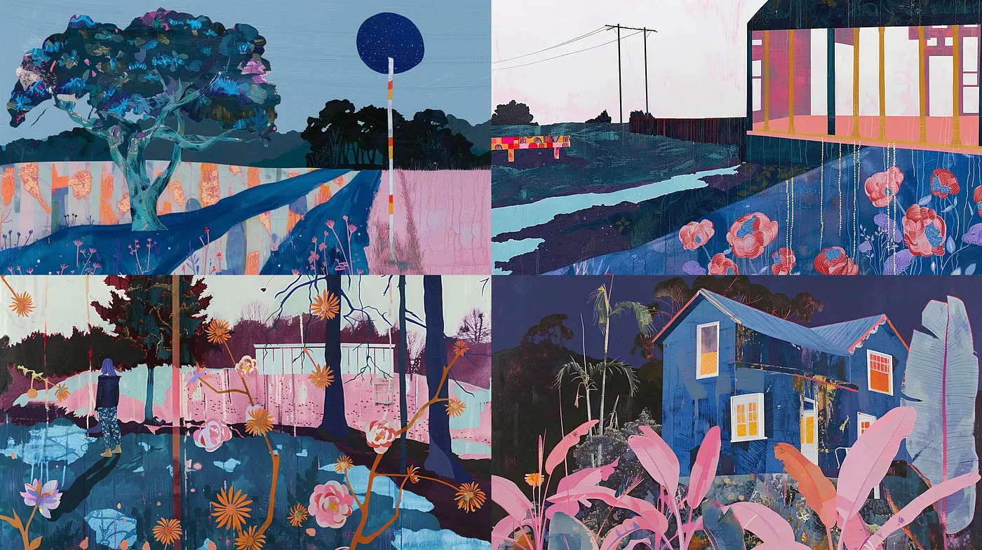 Dreamlike Pastel Narratives in a Unified Aesthetic - Midjourney sref style