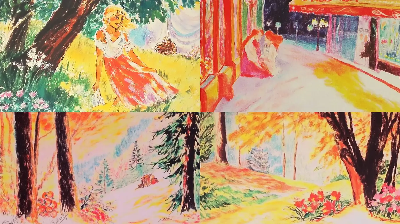 Impressionistic Dreamscape in Vivid Warm Tones - Midjourney sref style