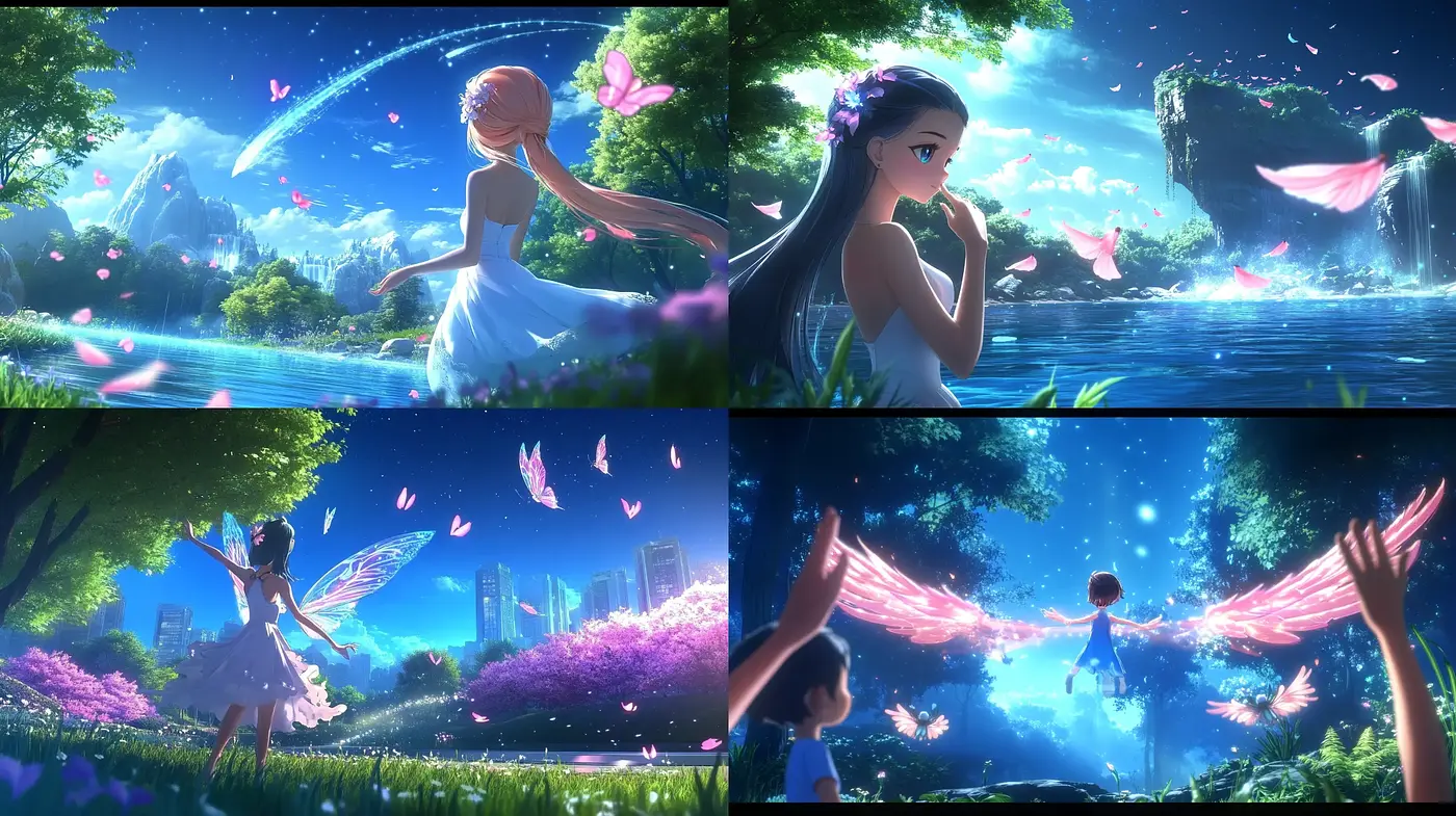 Ethereal Luminescence: A Study of Serene Fantasy Within Nature's Embrace - Midjourney sref style