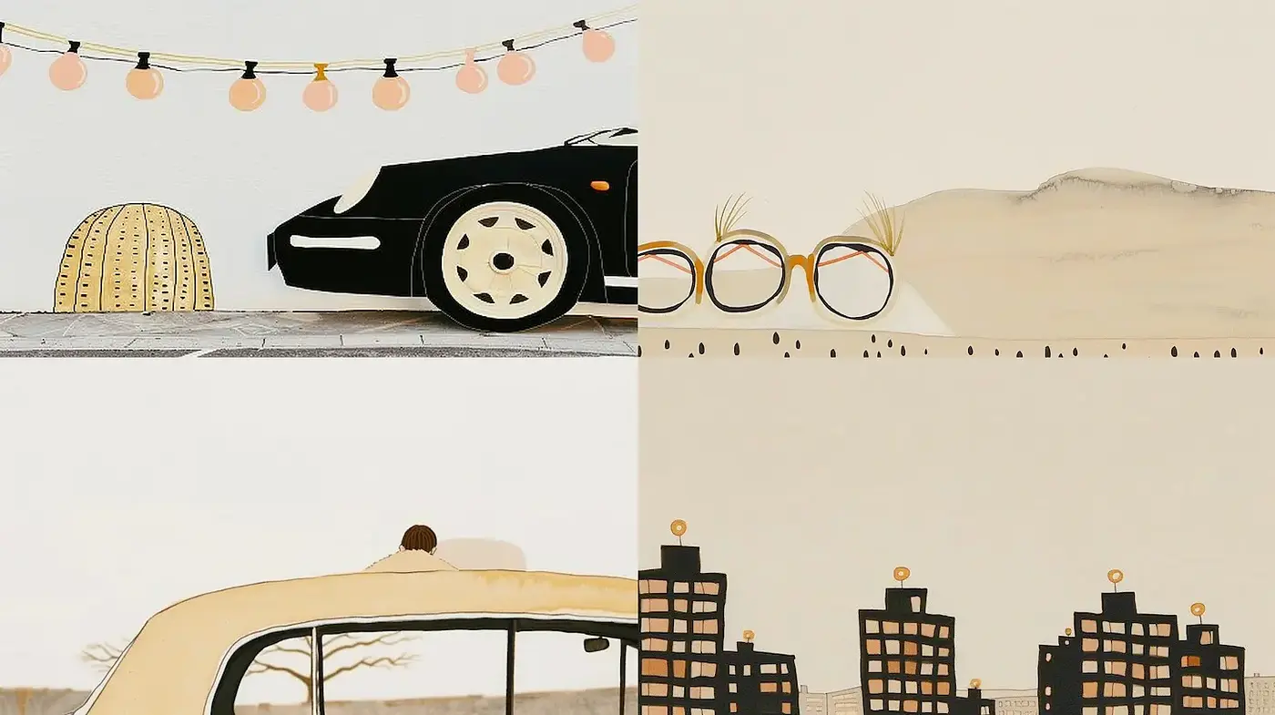 Charming Minimalist Aesthetic with a Modern Nostalgic Touch - Midjourney sref style