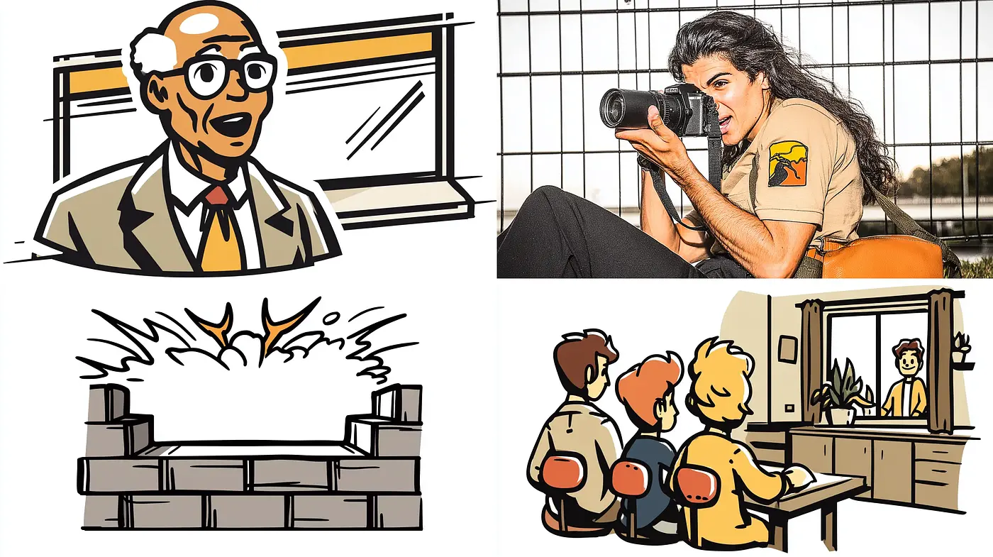 Playful and Dynamic Illustrations with a Touch of Humor - Midjourney sref style