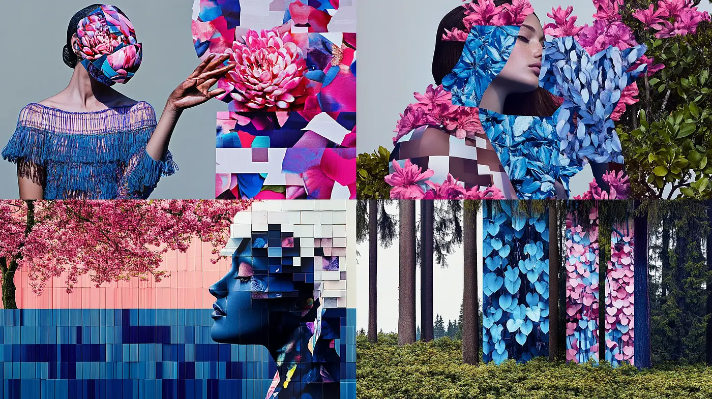 Surreal Geometric Blossom Fusion - Midjourney sref style