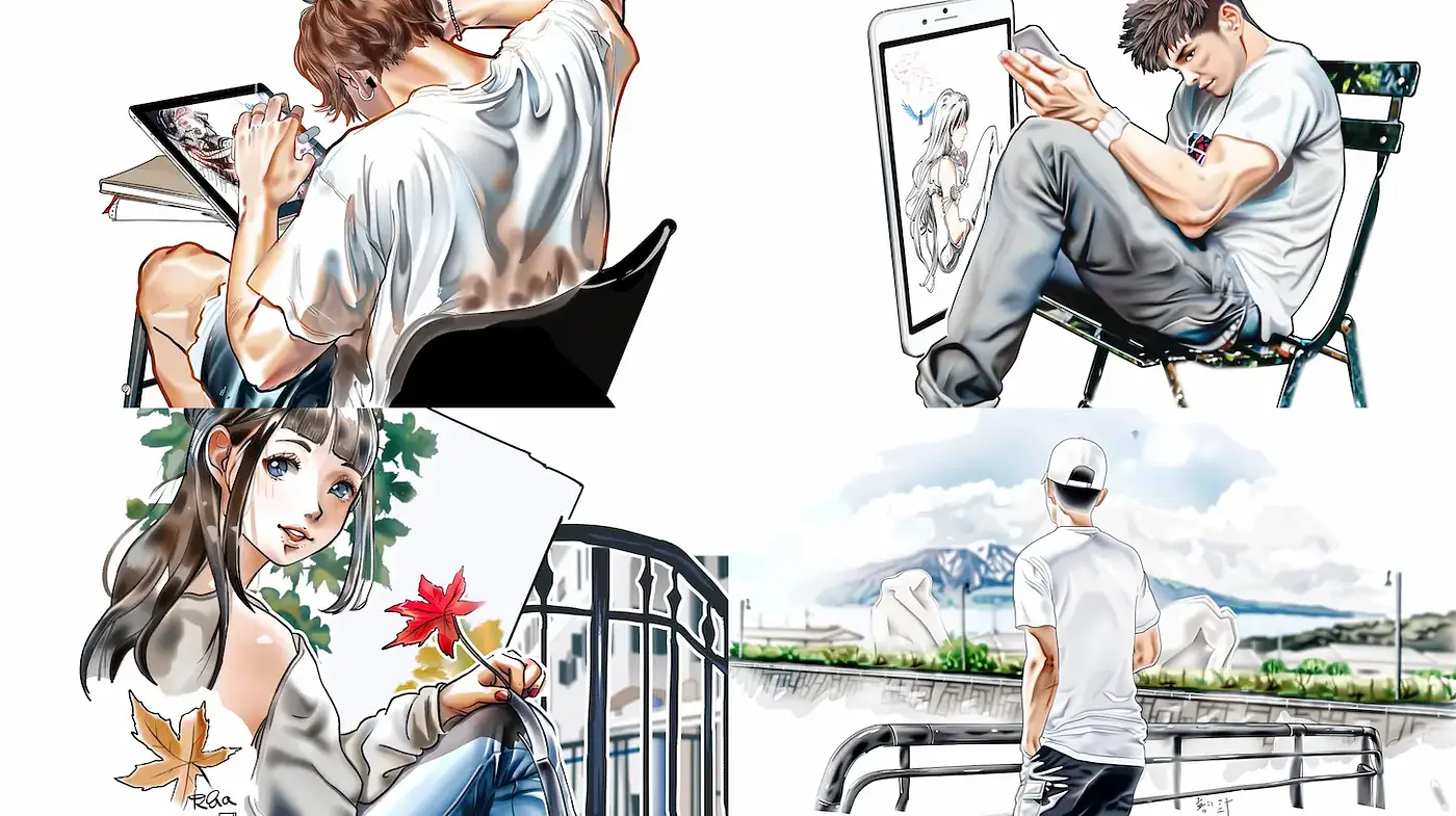 Contemporary Illustrative Style with a Touch of Whimsical Realism - Midjourney sref style