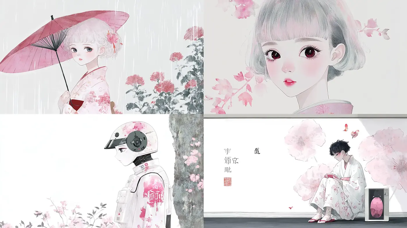 Ethereal Whimsy: Pastel Dreamscape with East Asian Elegance - Midjourney sref style