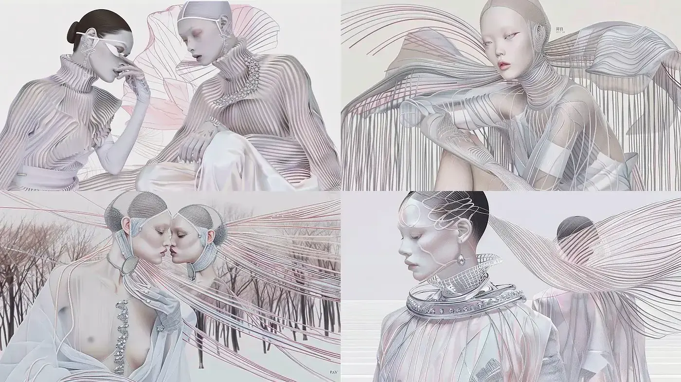 Ethereal, Minimalistic Aesthetic with an Unconventional Touch - Midjourney sref style