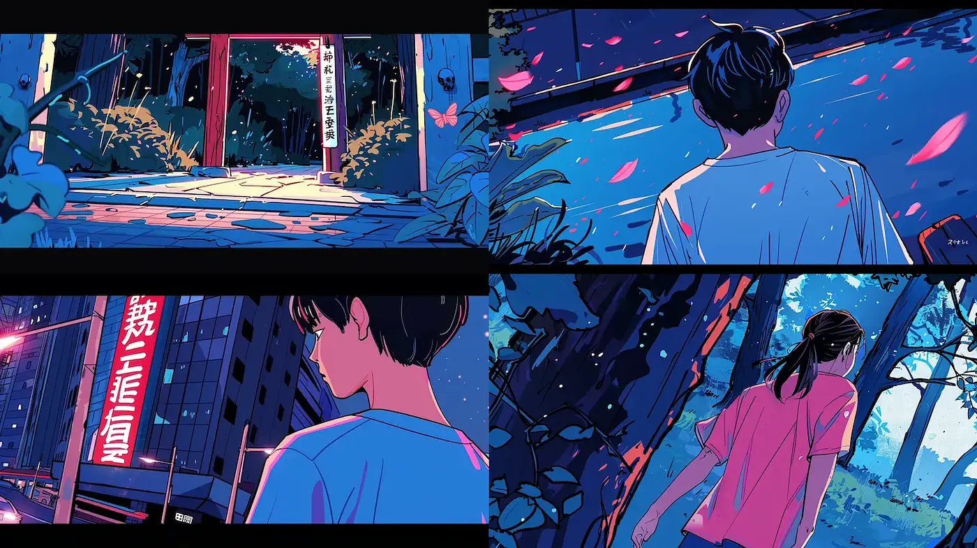 Contemporary Urban Anime with a Dreamlike Atmosphere - Midjourney sref style