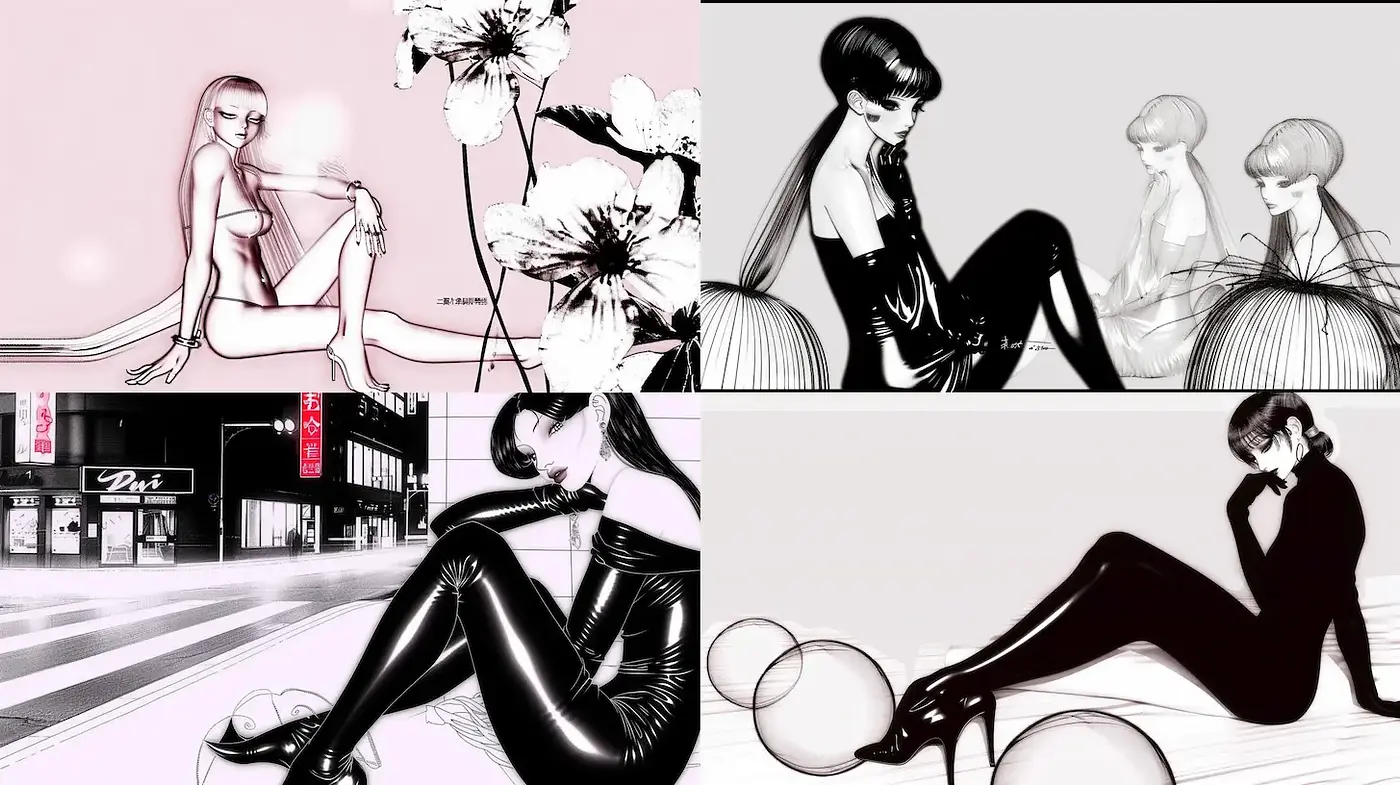 Elegant and Stylized Illustrations with a Fashionable Essence - Midjourney sref style