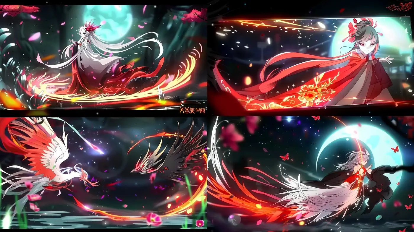 Ethereal Anime-Inspired Digital Illustrations with a Fantastical Ambience - Midjourney sref style