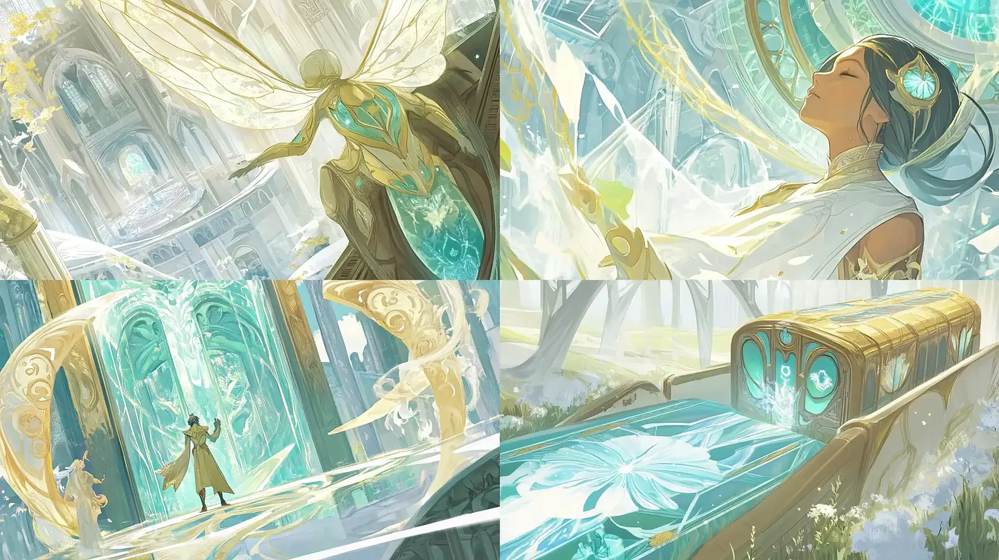 Ethereal Dreamscape: A Fusion of Whimsy and Technology in Art - Midjourney sref style