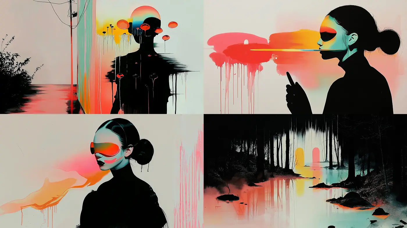 Abstract Futurism with Chromatic Distortion - Midjourney sref style
