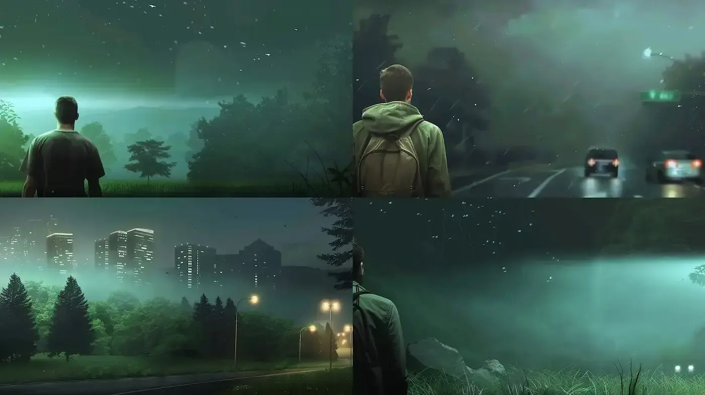 Mystical atmospheric landscapes with a cinematic touch - Midjourney sref style