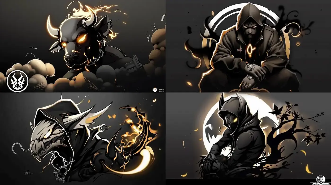 Dynamic and Urban Illustrative Style with Dark Elements - Midjourney sref style