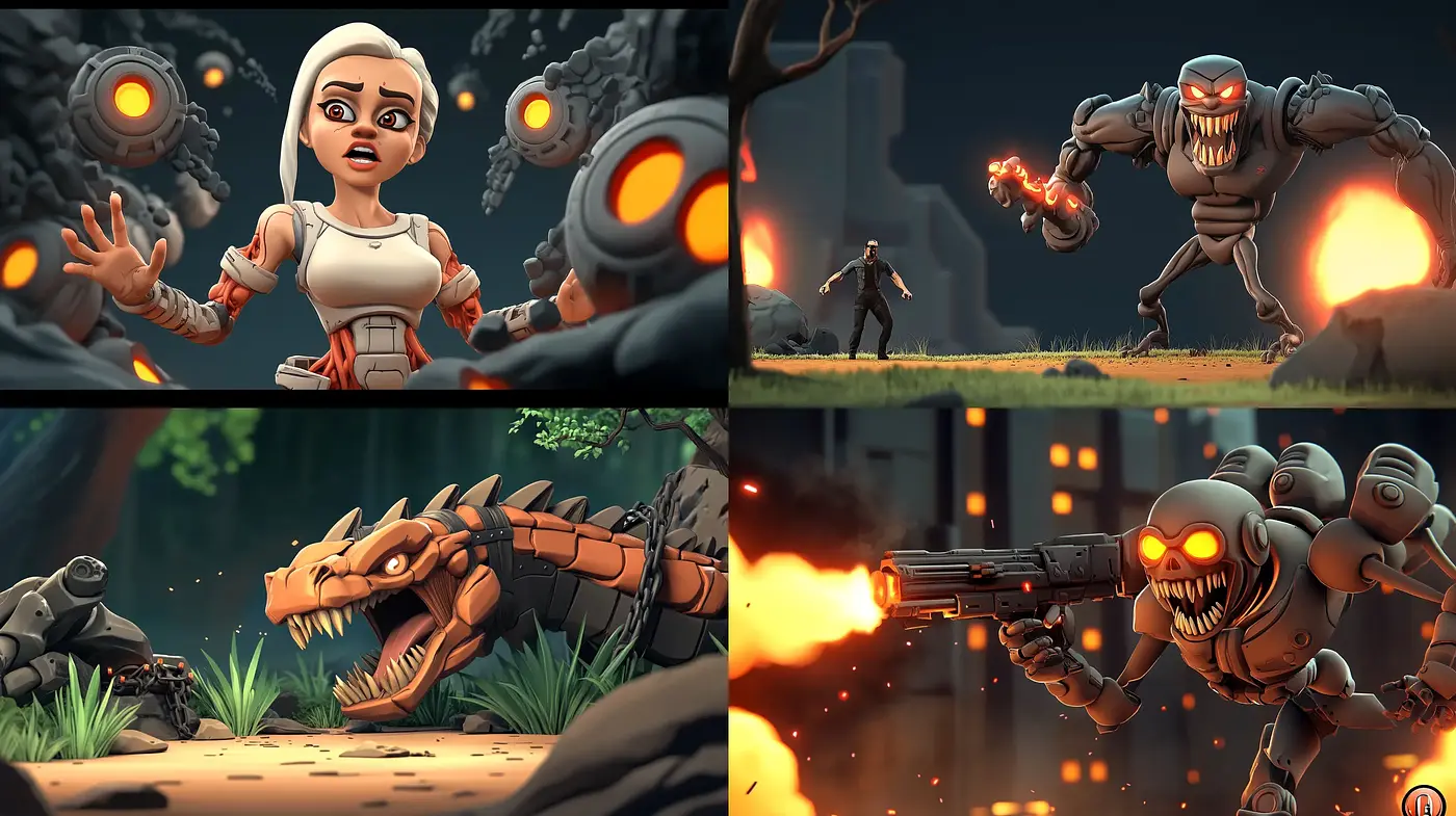 Futuristic Sci-Fi Animation Style with Dynamic Warm Tones - Midjourney sref style