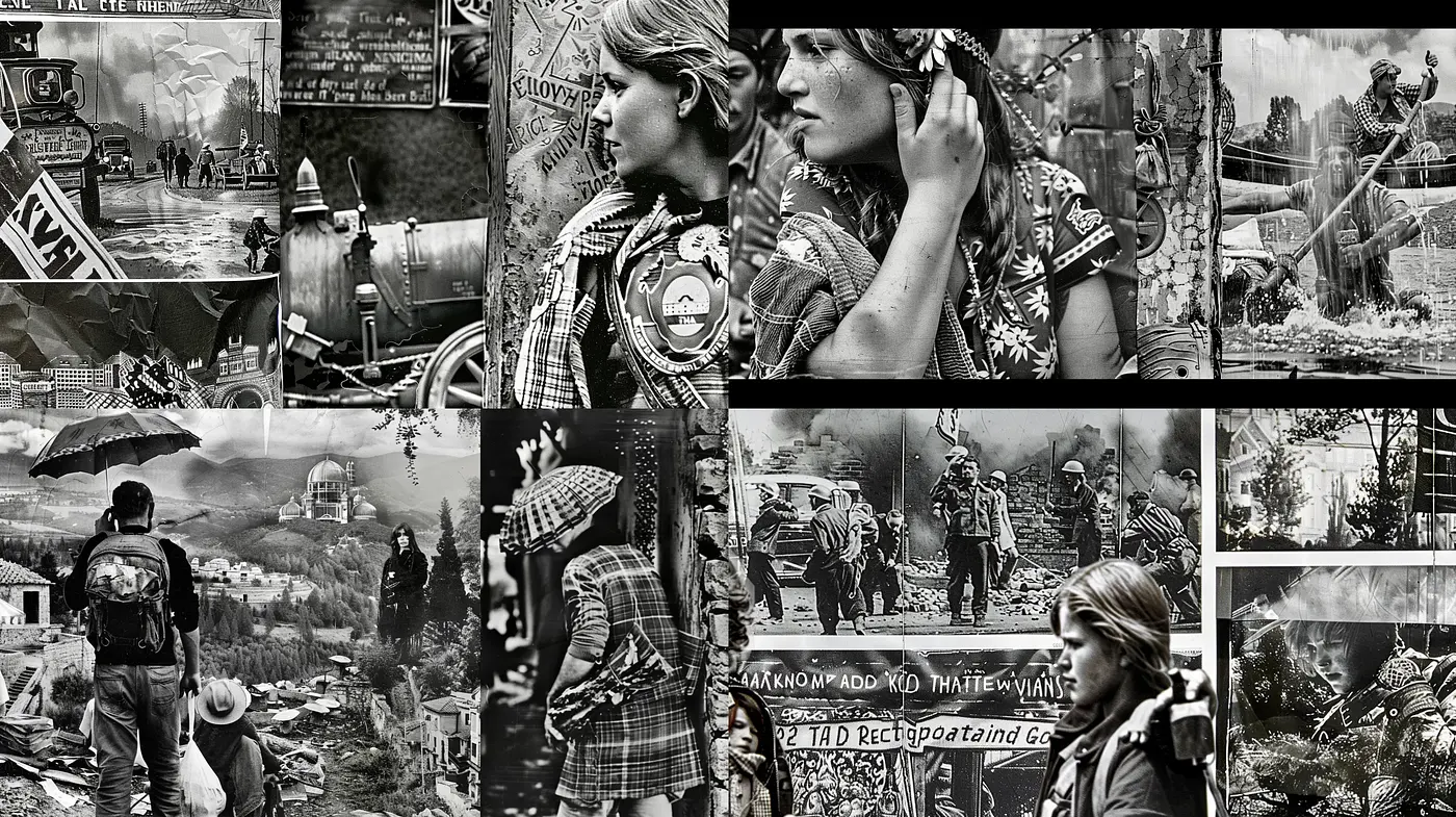 Monochromatic Mementos of Stylized Realism - Midjourney sref style