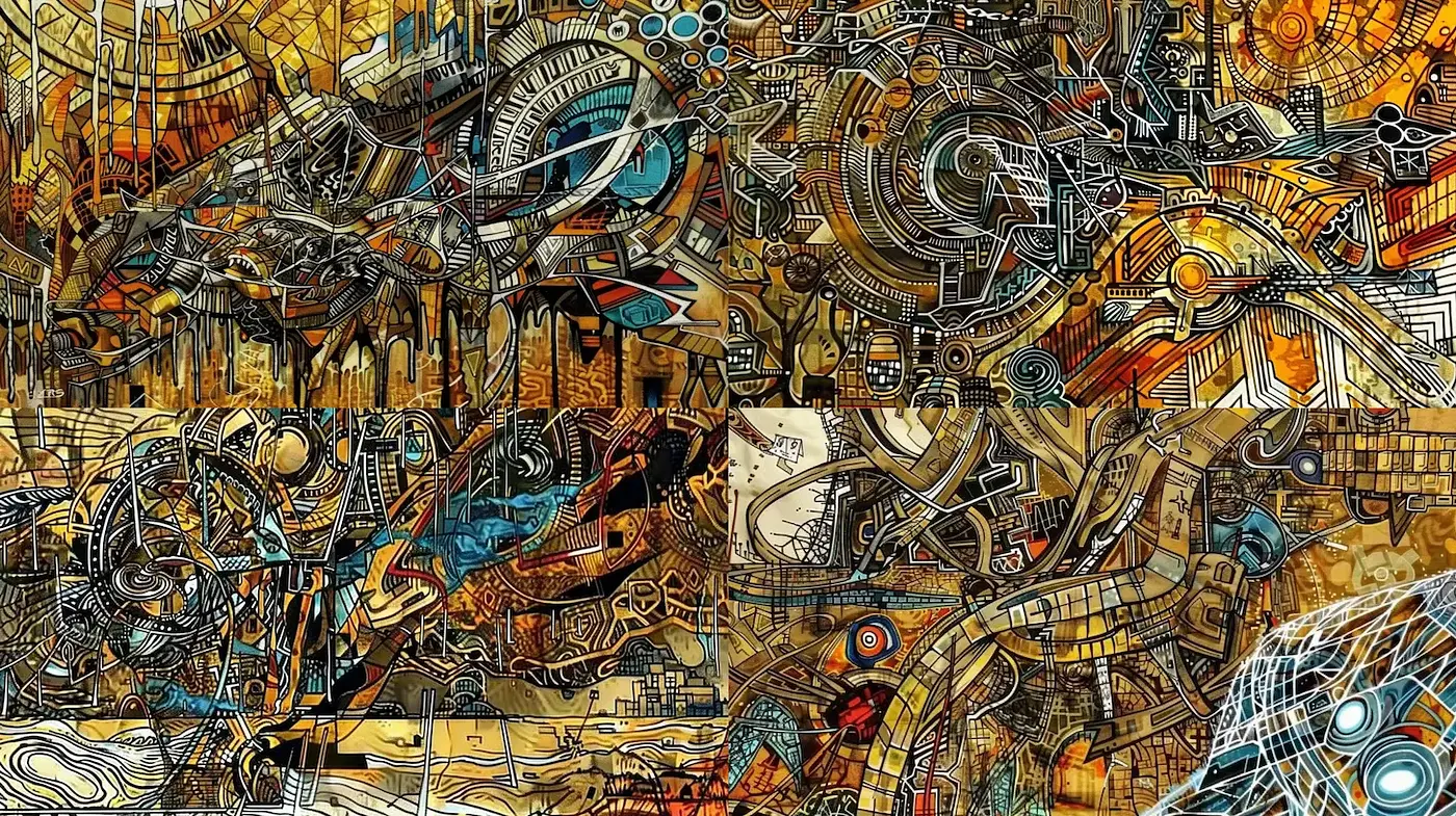 Intricate Geometric Abstractions with a Futuristic Touch - Midjourney sref style