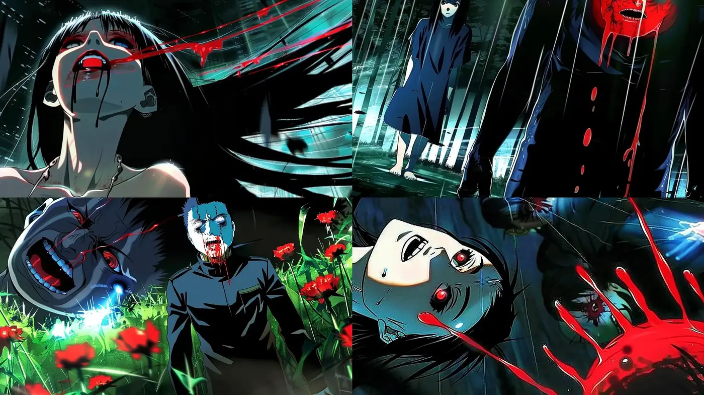 Intense and Dramatic Contemporary Anime-Inspired Digital Artwork - Midjourney sref style