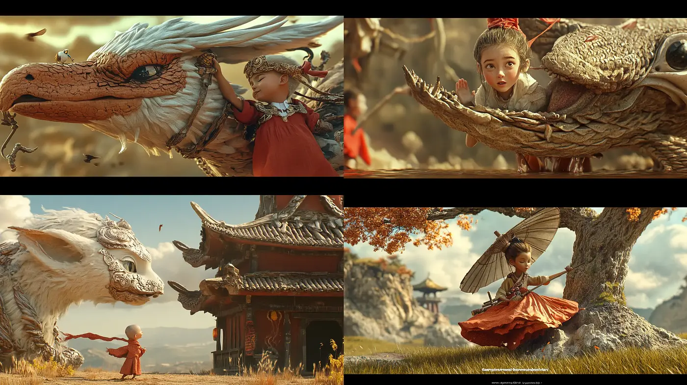 Enchanted Autumn Dragon Tales with Warm Cinematographic Appeal - Midjourney sref style